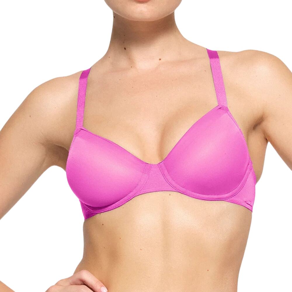 NWT SKIMS No Show Unlined Demi Bra – Pink – Size 34B – Retail $58